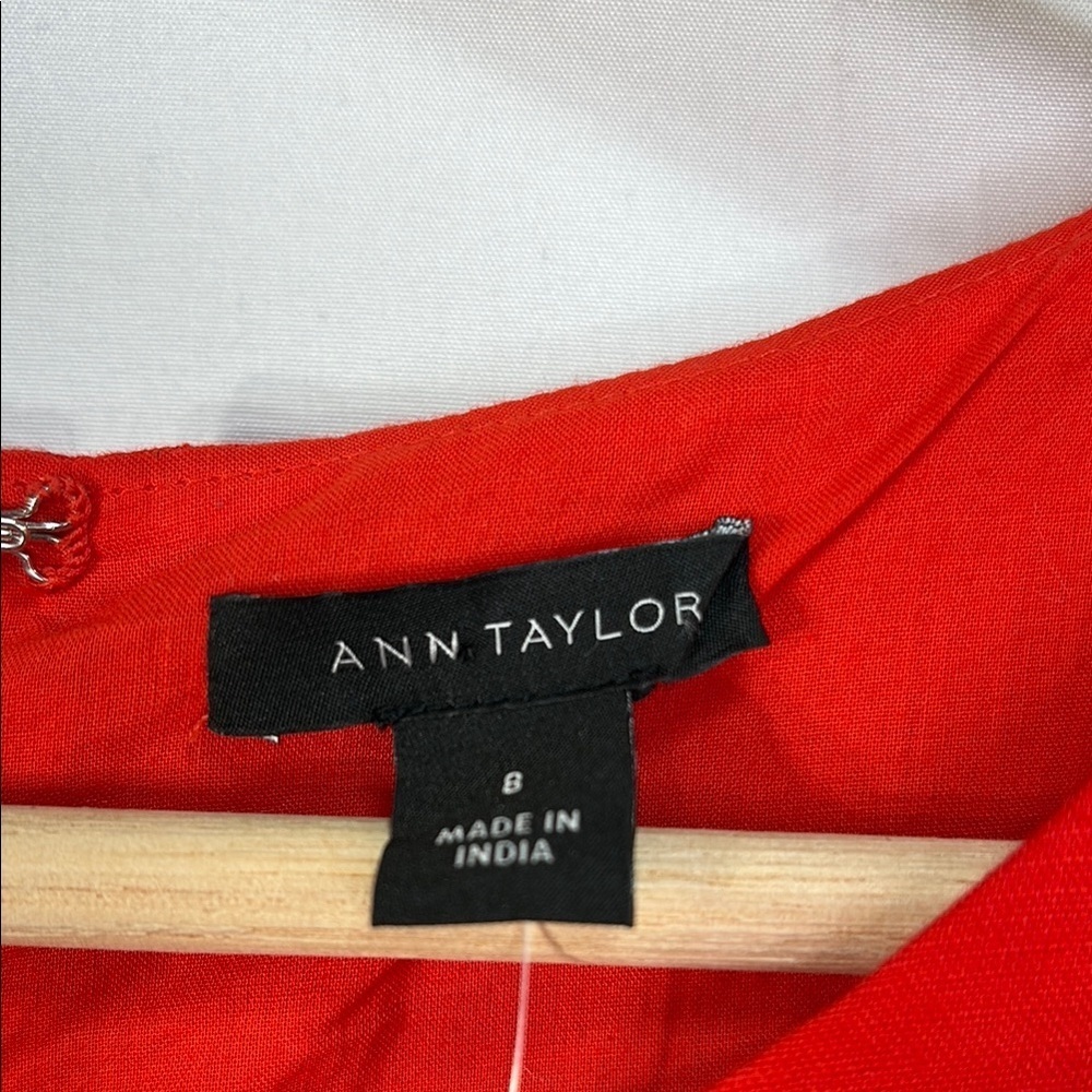 🪿 nwt Ann Taylor coral Midi Dress: - Picture 2 of 4